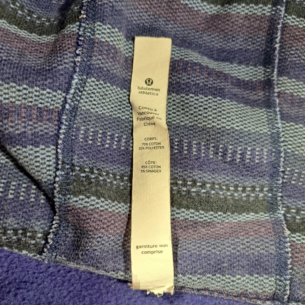 Lululemon Scuba Full Zip Hoodie Blue Purple Poncho Stripe G- 8 - Picture 4 of 12